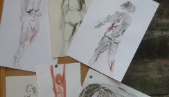 Figure Sketches in ink