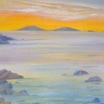 Seascape Art | Samson Sunset | oil painting | Heatherbell Barlow| Samson | Scilly| Cornwall