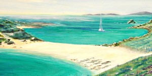 The Bar St Agnes| Scilly | Cornwall | painting| Heatherbell Barlow | beach |sea | ocean