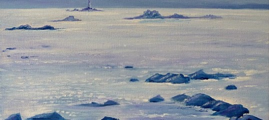 Devon Artist | Dawn at Bishop Rock