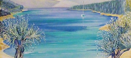 original oil on canvas | Greek Azure