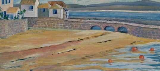 oil on canvas,St Ives,Cornwall/beach/landscape/painting by heatherbell barlow